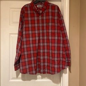 Carhartt Red Plaid Button Down Long Sleeve Shirt Men’s Size 2XL
